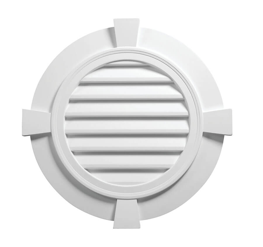 Functional Louver Round with Flat Trim and Flat Keystones